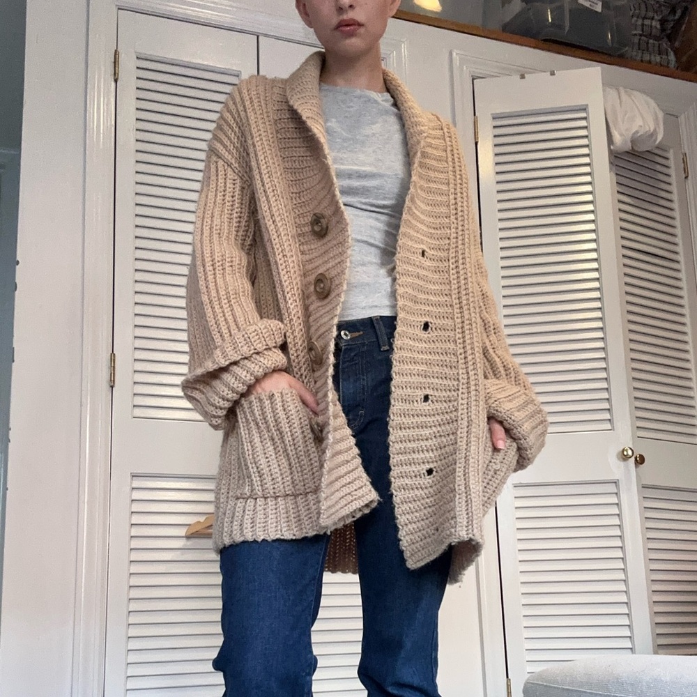 Vintage Wool Fisherman Cardigan - Picture 9 of 11
